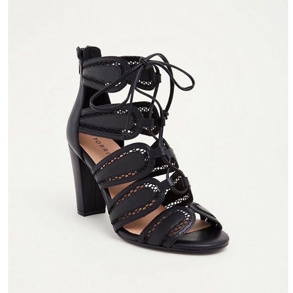 wide width lace up heels